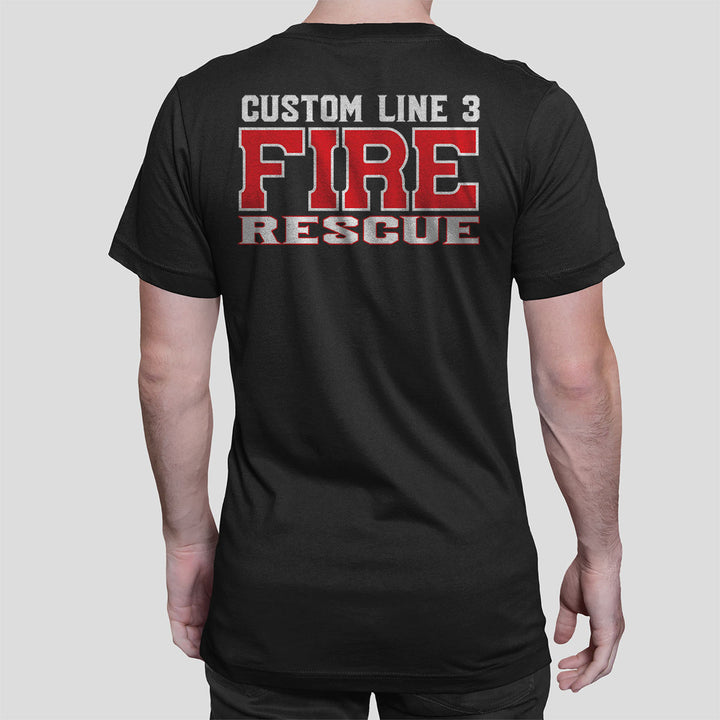 Premium Fire Rescue EMS t-shirt – custom red and white design