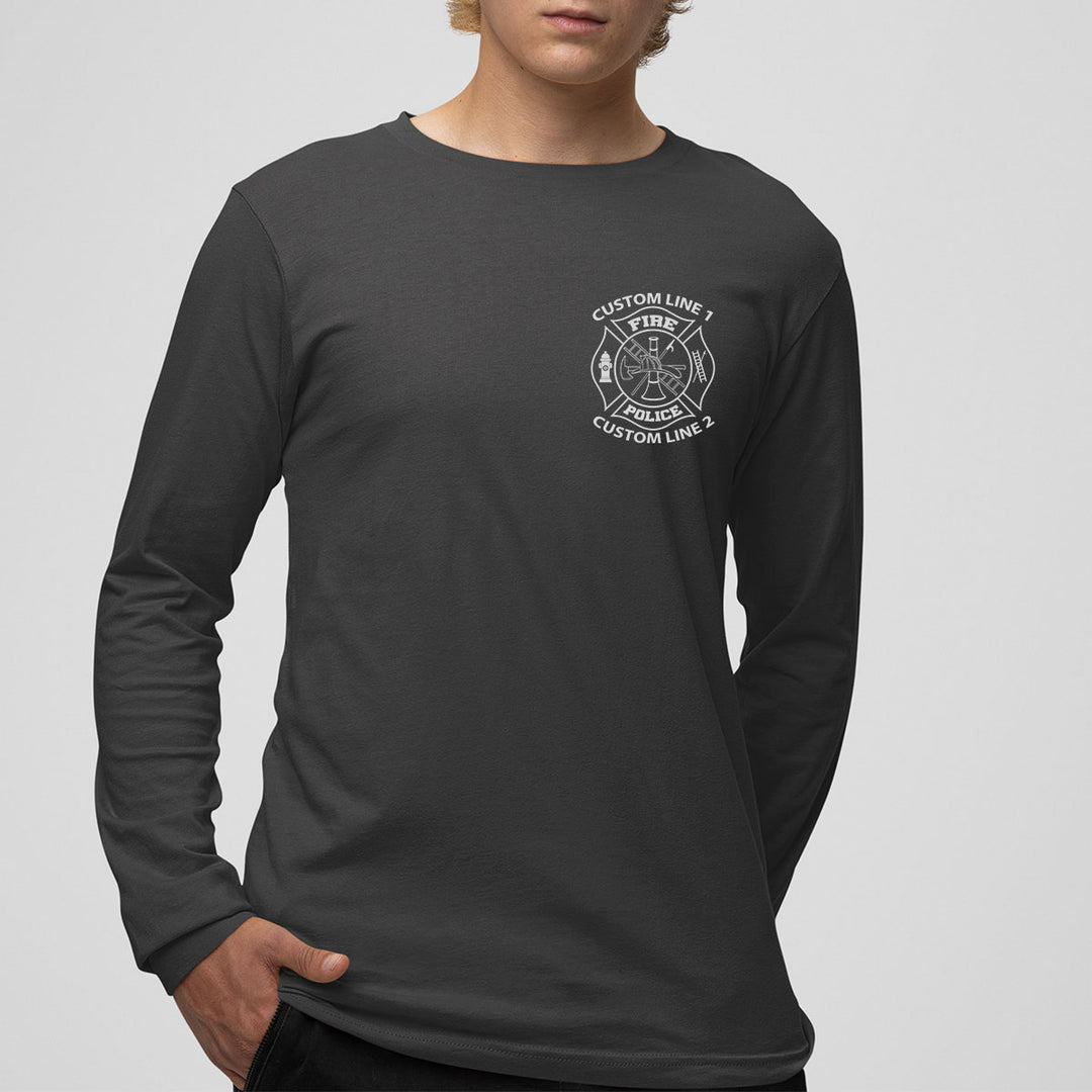 Customized department Fire Police long sleeve shirt for responders