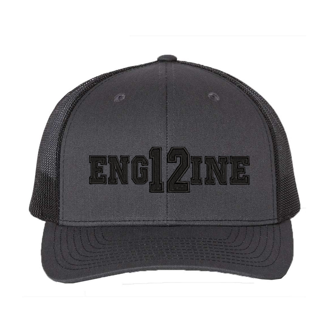 Personalized Engine Blackout Snapback Trucker Hat