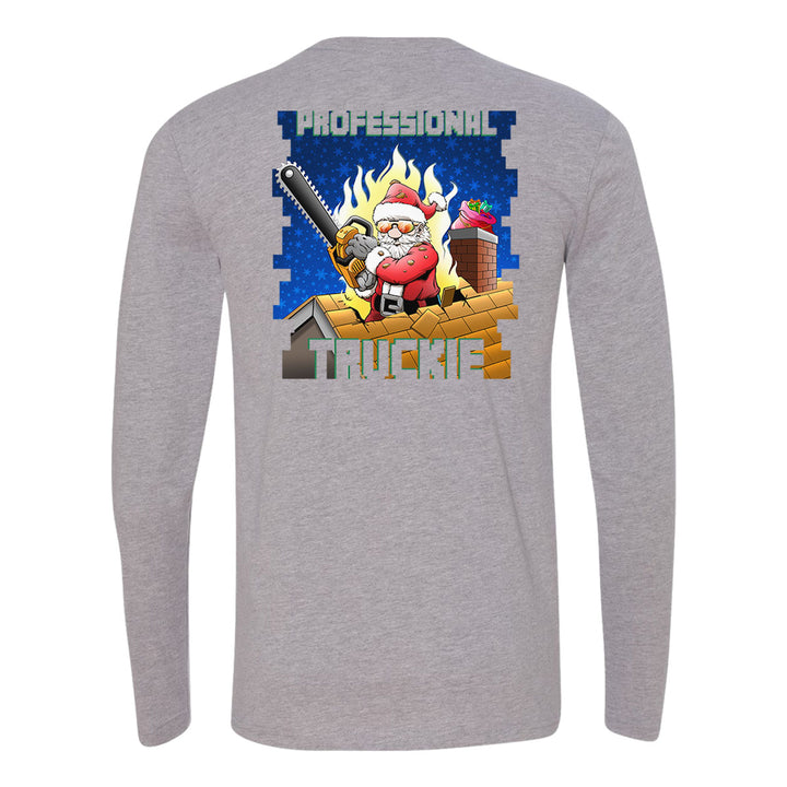 Professional Truckie Santa Firefighter Premium Long Sleeve Shirt