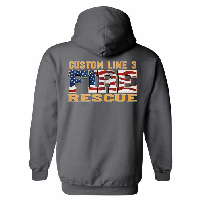 High-quality Fire Rescue Duty Hoodie made to keep first responders warm.