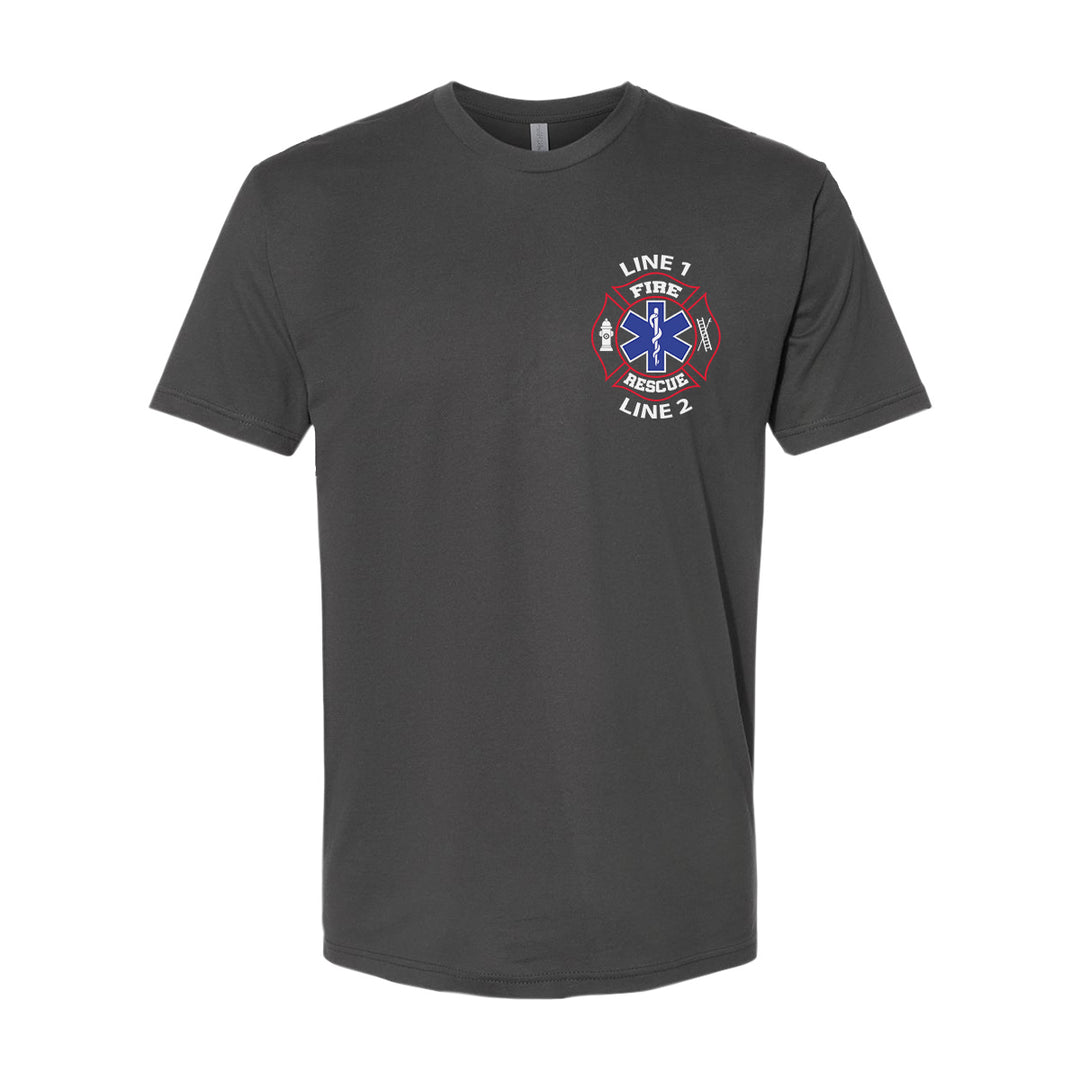 Fire Rescue EMS premium t-shirt – customized red and white graphic