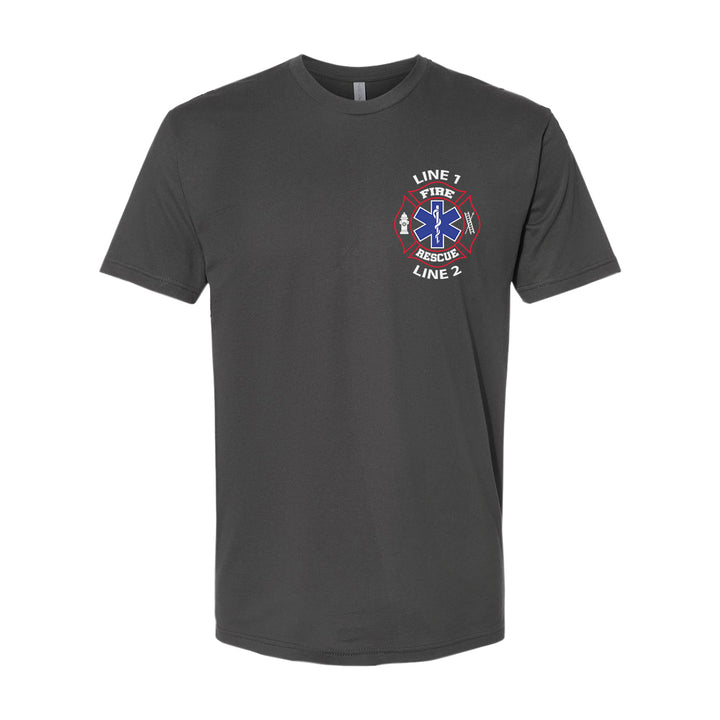 Fire Rescue EMS premium t-shirt – customized red and white graphic