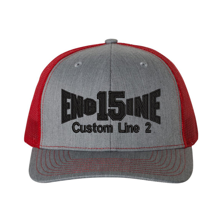 Personalized Fire Dept Engine Blackout Snapback Trucker Hat