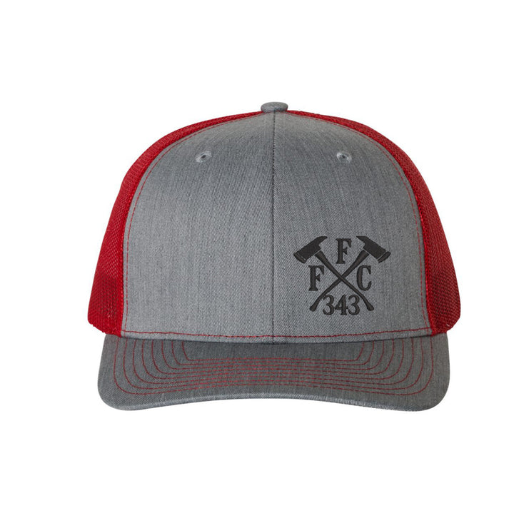 Tactical firefighter snapback – FFC 343 blackout trucker hat