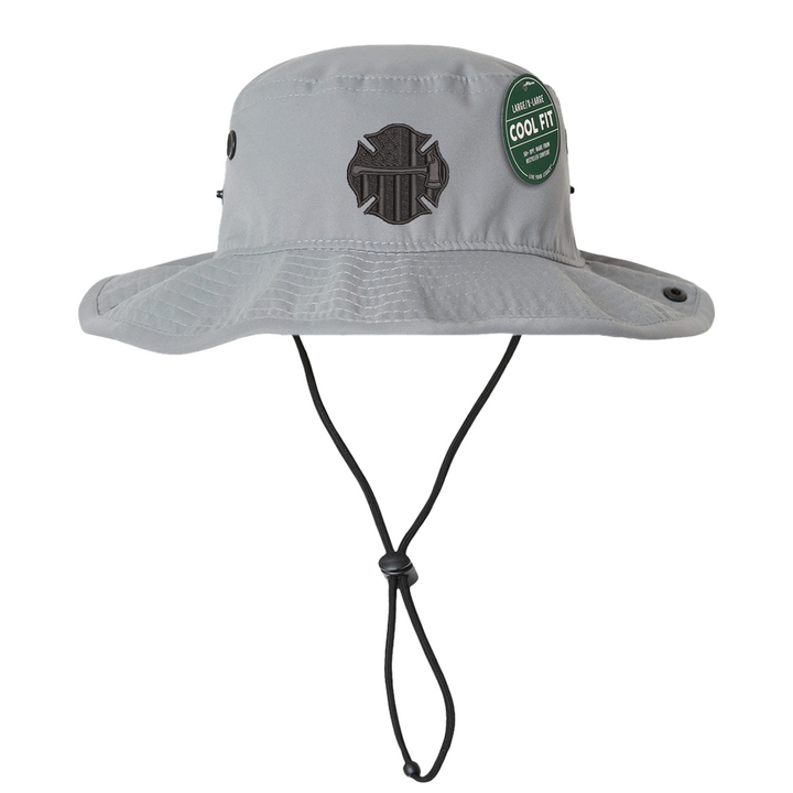 Low-key Thin Red Line Axe Maltese Boonie Hat with adjustable chin strap and snap-up brim.