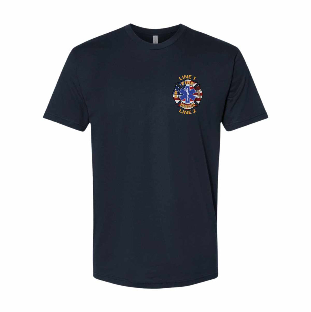 High-quality custom Fire Rescue T-Shirt made to handle the demands of the job.