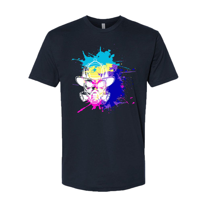 Stylish firefighter tee with masked art