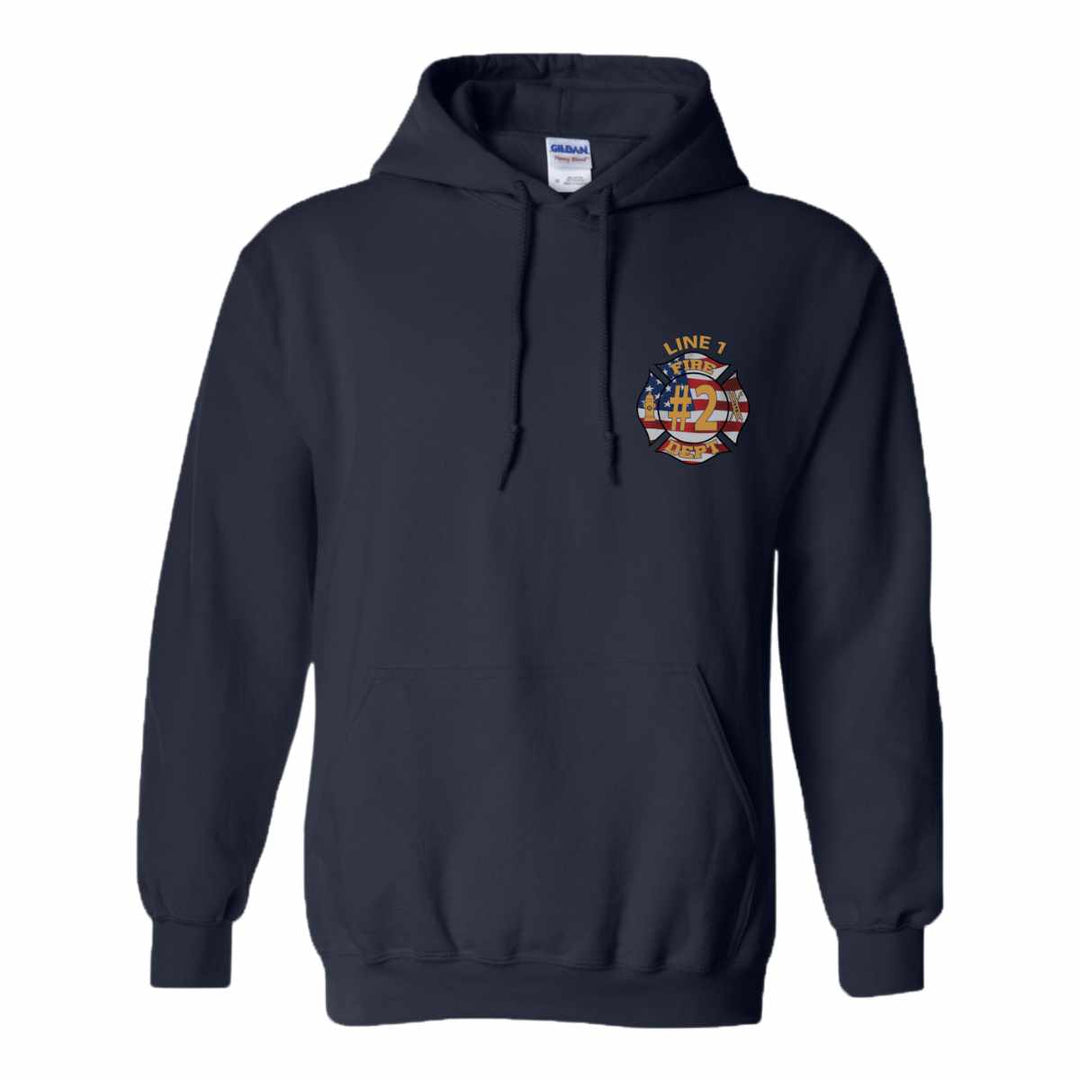 Premium Fire Department Hoodie designed for firefighters and first responders.