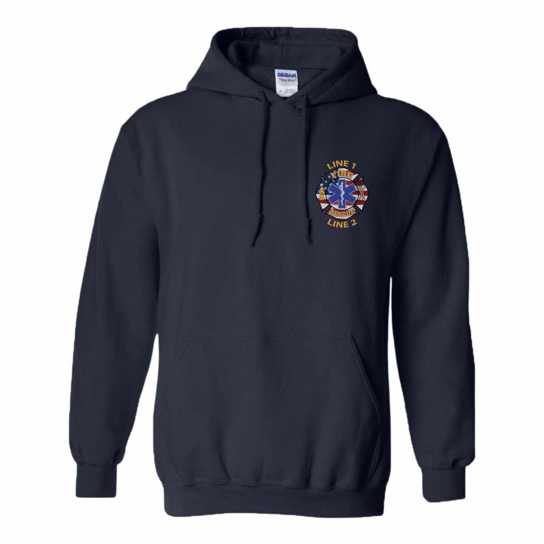Custom Fire Rescue Hoodie offering warmth and flexibility for active responders.