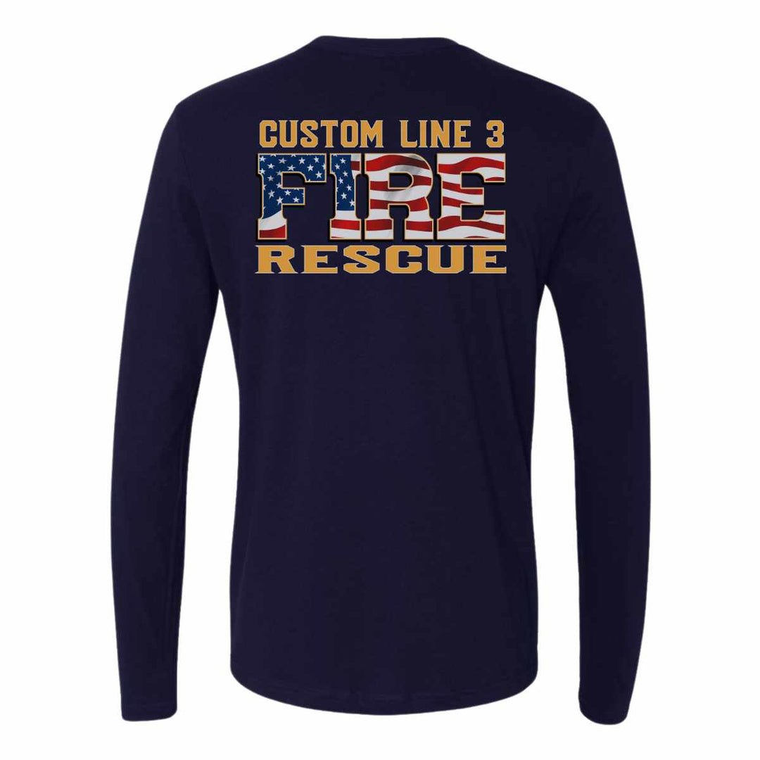 Custom Fire Rescue Long Sleeve Shirt designed for comfort in cooler weather.
