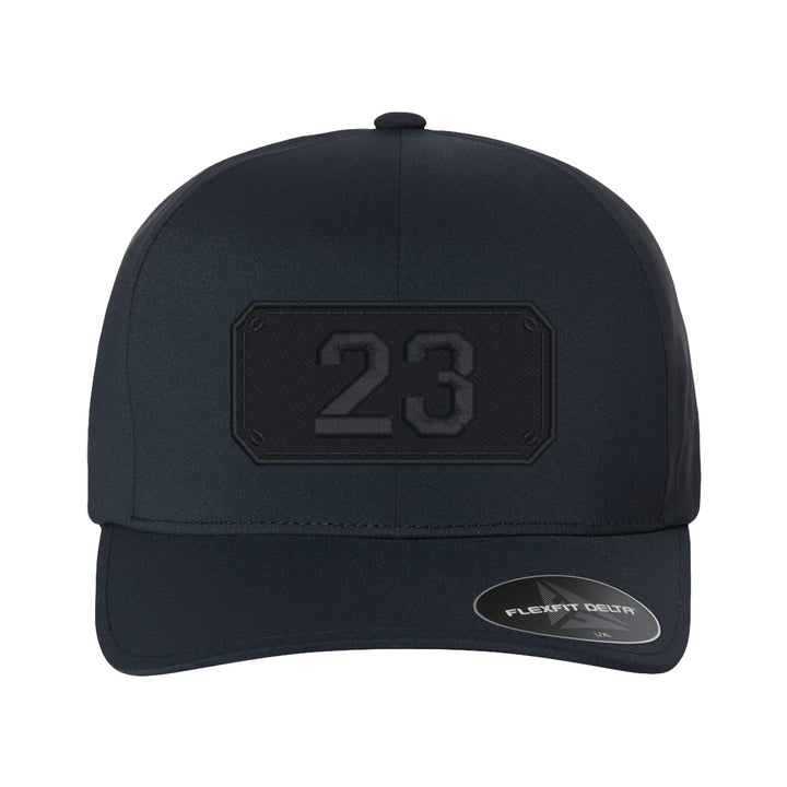 Personalized Black Plate Firefighter Delta FlexFit Hat