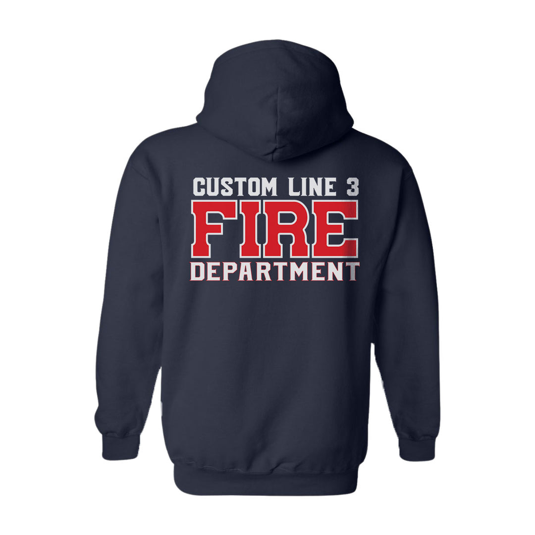 Firefighter premium hoodie – custom red and white Fire Department graphic