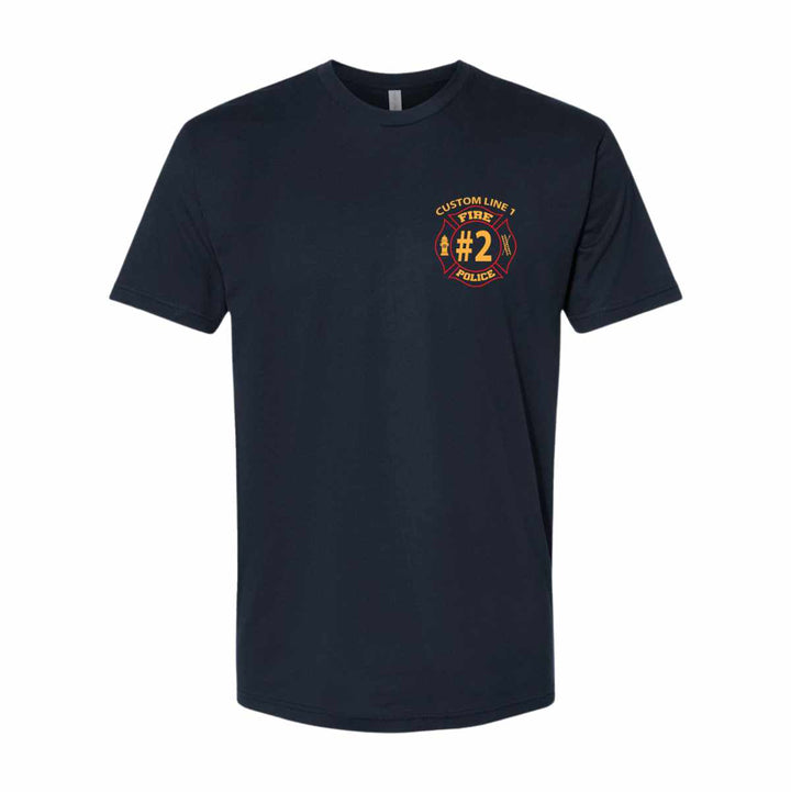 Firefighter premium t-shirt with Fire Police logo in red and yellow