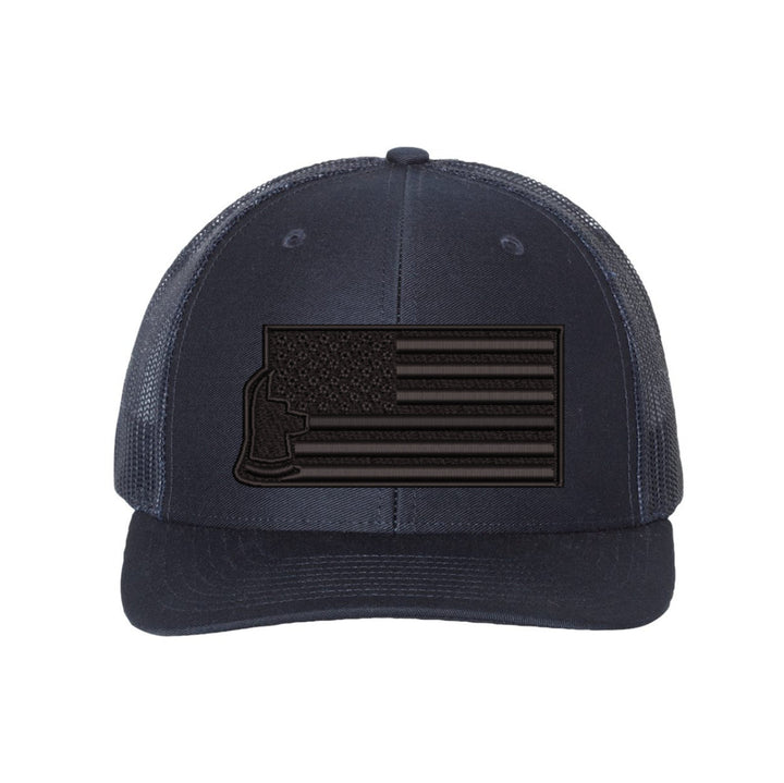 Close-up of the FlexFit design on the Thin Red Line Axe Maltese Blackout Hat, showcasing the comfortable stretch fit.