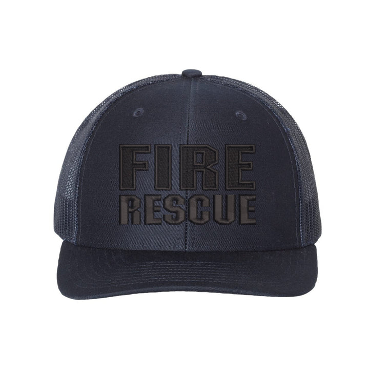 Fire Rescue Blackout Snapback Trucker Hat