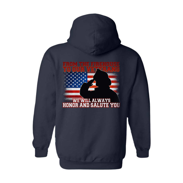 Comfortable hoodie honoring veterans – Salute graphic print