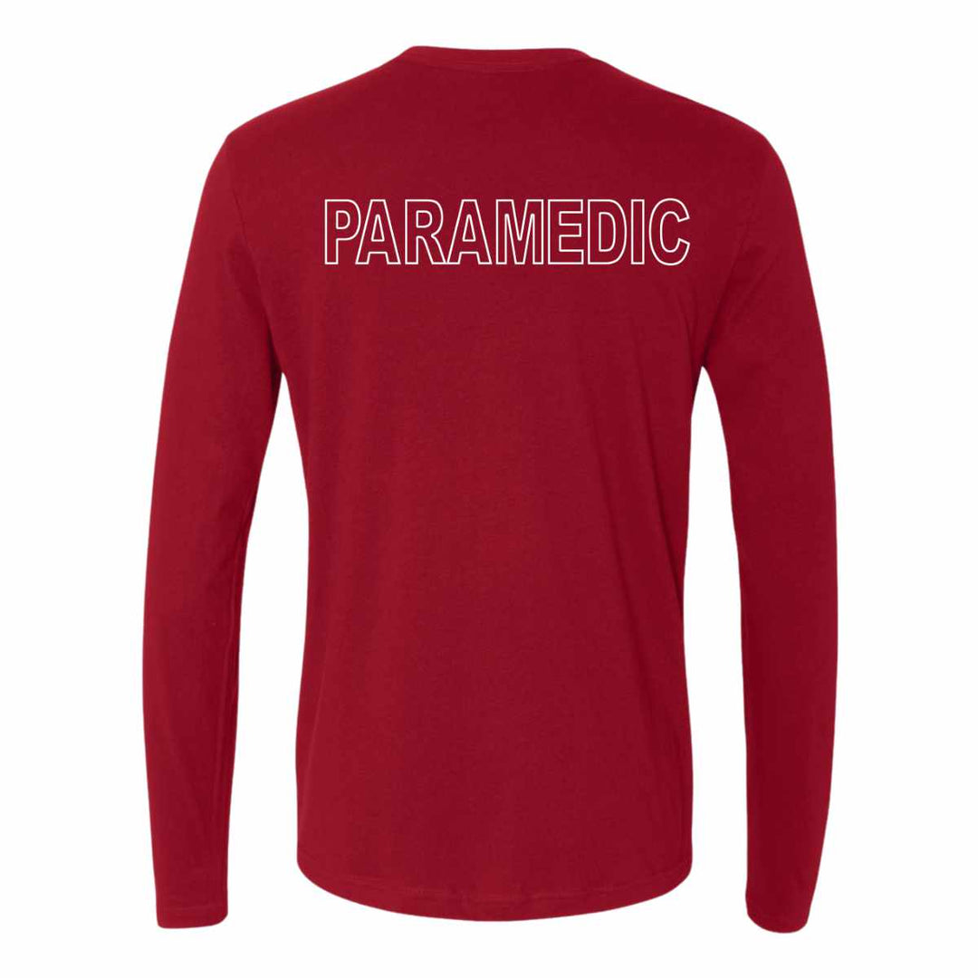 Custom Paramedic Duty Long Sleeve T-Shirt designed for extended wear with a professional fit.