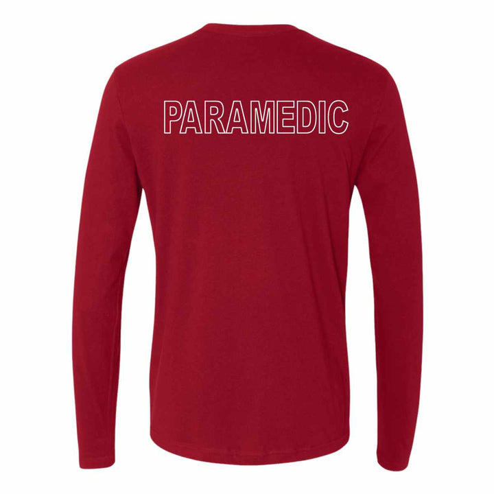 Custom Paramedic Duty Long Sleeve T-Shirt designed for extended wear with a professional fit.