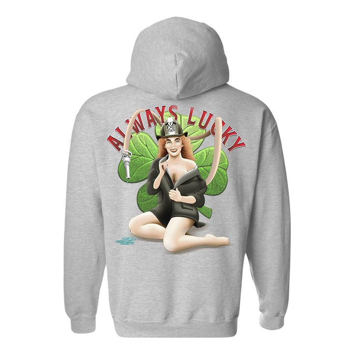 Irish heritage firefighter hoodie – Always Lucky clover print