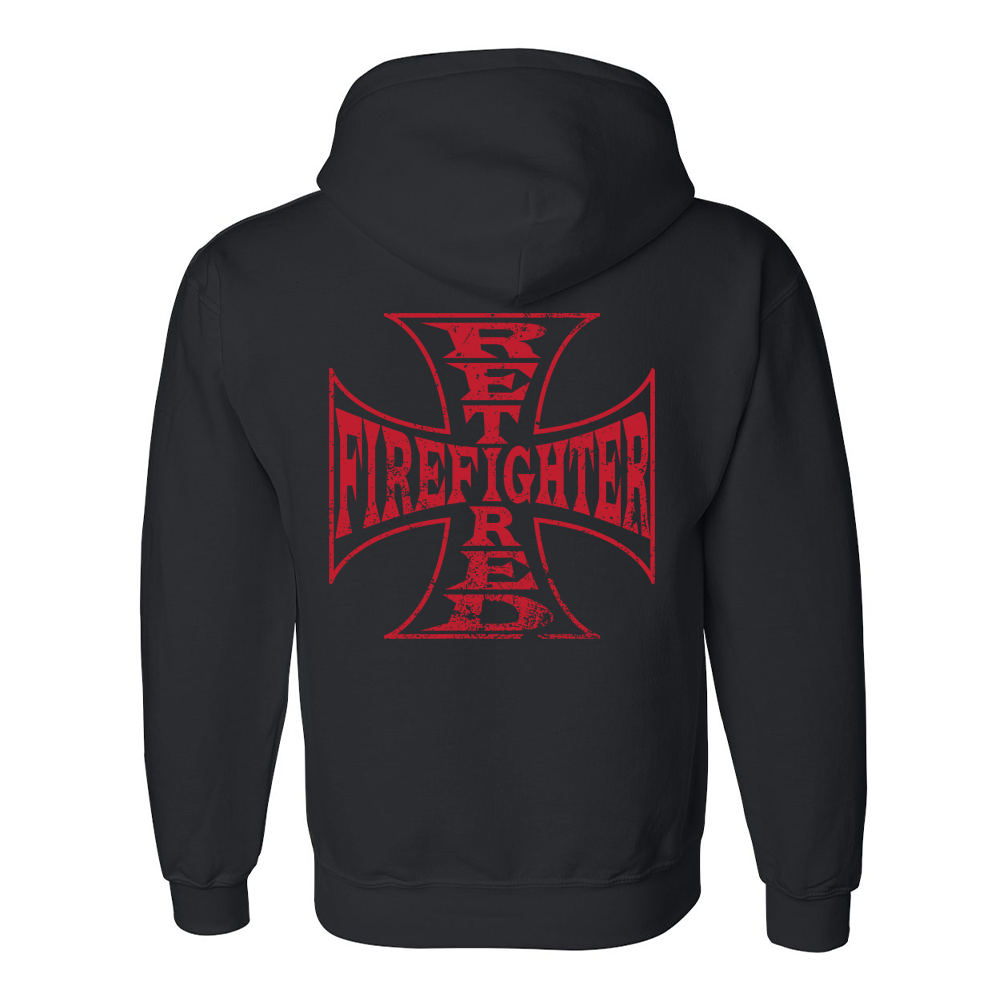 Retired Firefighter Cross Premium Hoodie