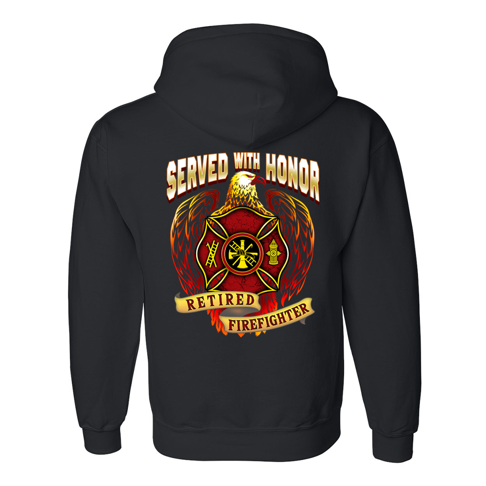 Served With Honor Retired Firefighter Premium Hoodie