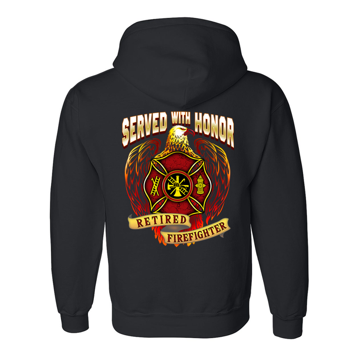 Served With Honor Retired Firefighter Premium Hoodie