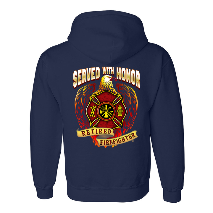 Served With Honor Retired Firefighter Premium Hoodie