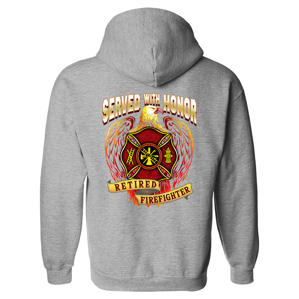 Served With Honor Retired Firefighter Premium Hoodie