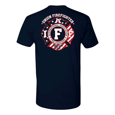 Union Firefighter IAFF American T-Shirt
