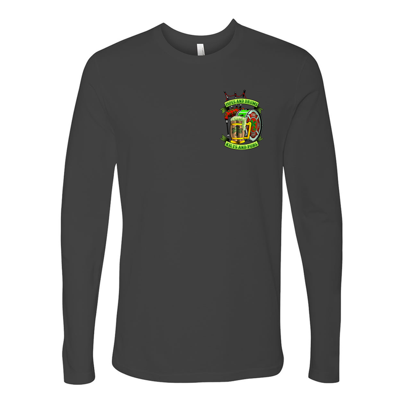Pipes and Drums Firefighter Long Sleeve Next Level Shirt