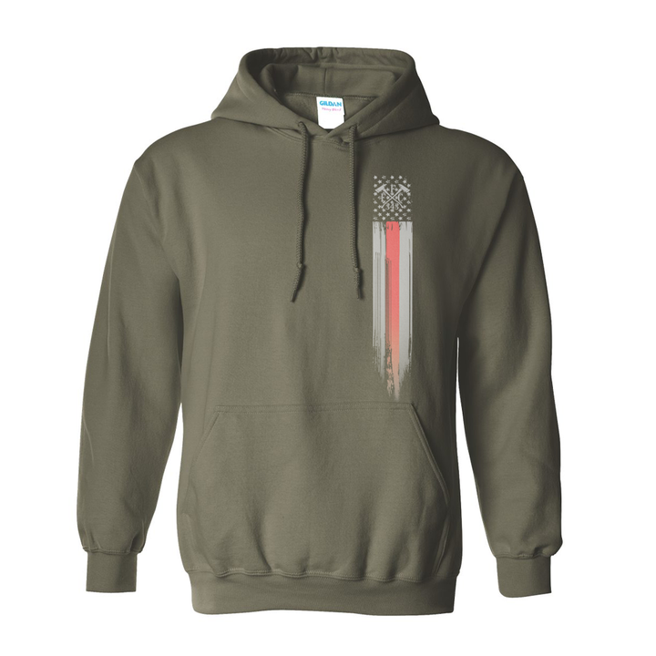 FFC 343 Thin Red Line Stars & Stripes Premium Hoodie
