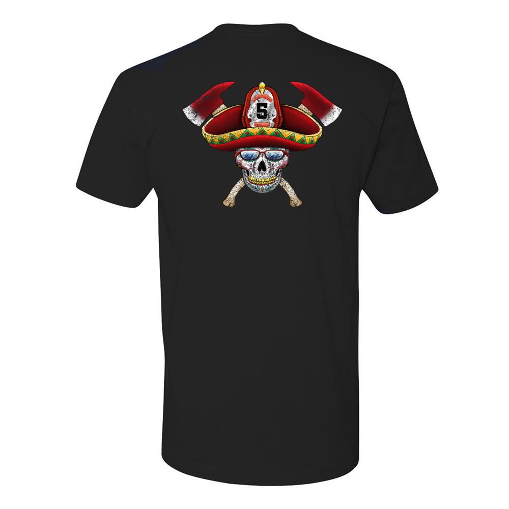 FFC 343 Firefighter Sombrero Sugar Skull Premium T-Shirt