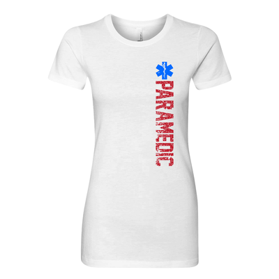 White Women's Paramedic Crew Neck Shirt