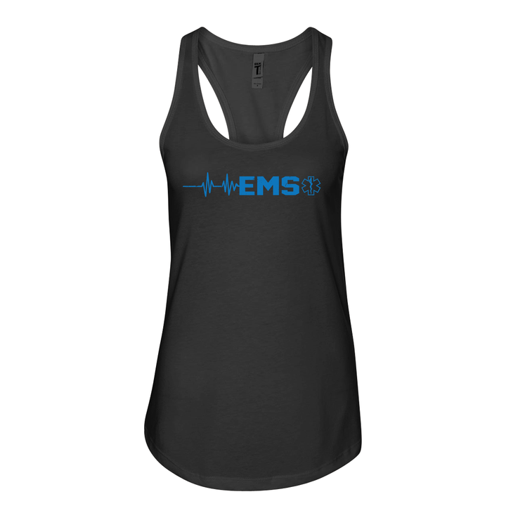 FFC 343 EMS Heartbeat Women's Racerback Tank in Black