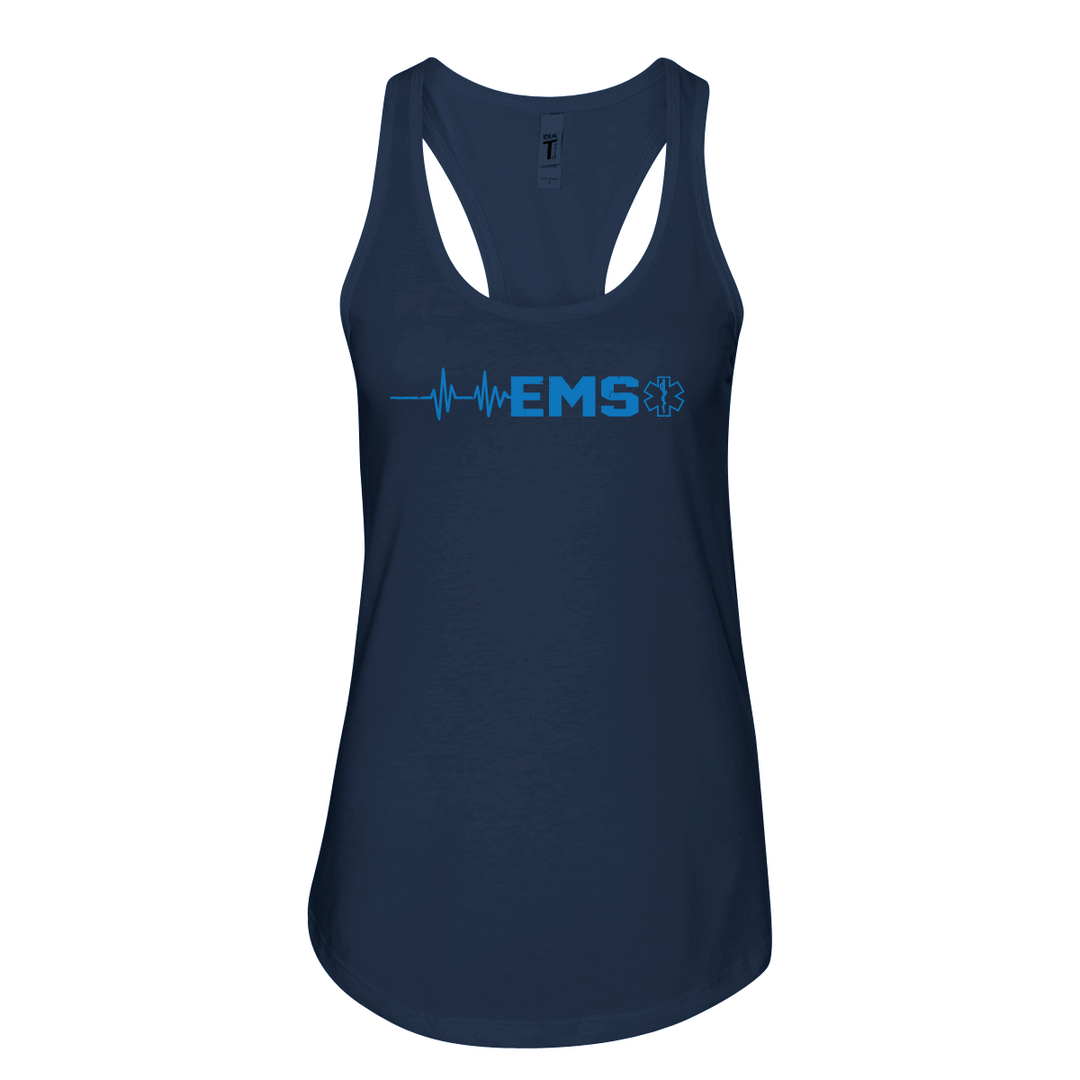 Navy FFC 343 EMS Heartbeat Women's Racerback Tank