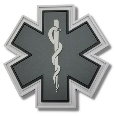 EMS Star of Life 2 Inch Patch for Firefighter Radio Strap, Hat, or Molle Bag