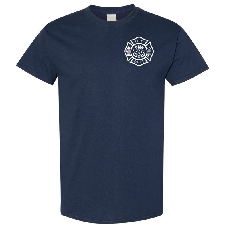 Fire Dept Duty T-Shirt Navy Cotton