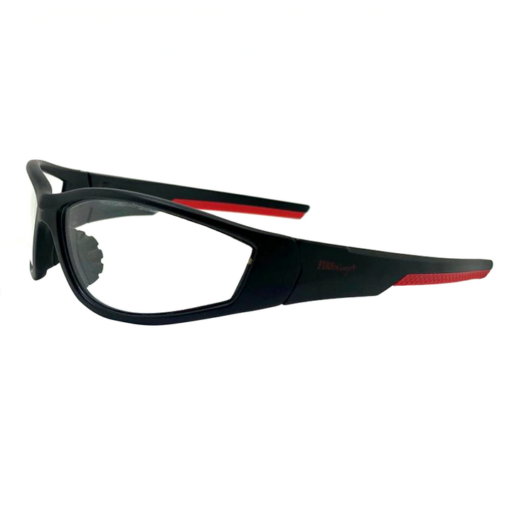 Red & Black ULTRAFLEX (CLEAR) Safety Glasses EYE PROTECTION with Hard Case