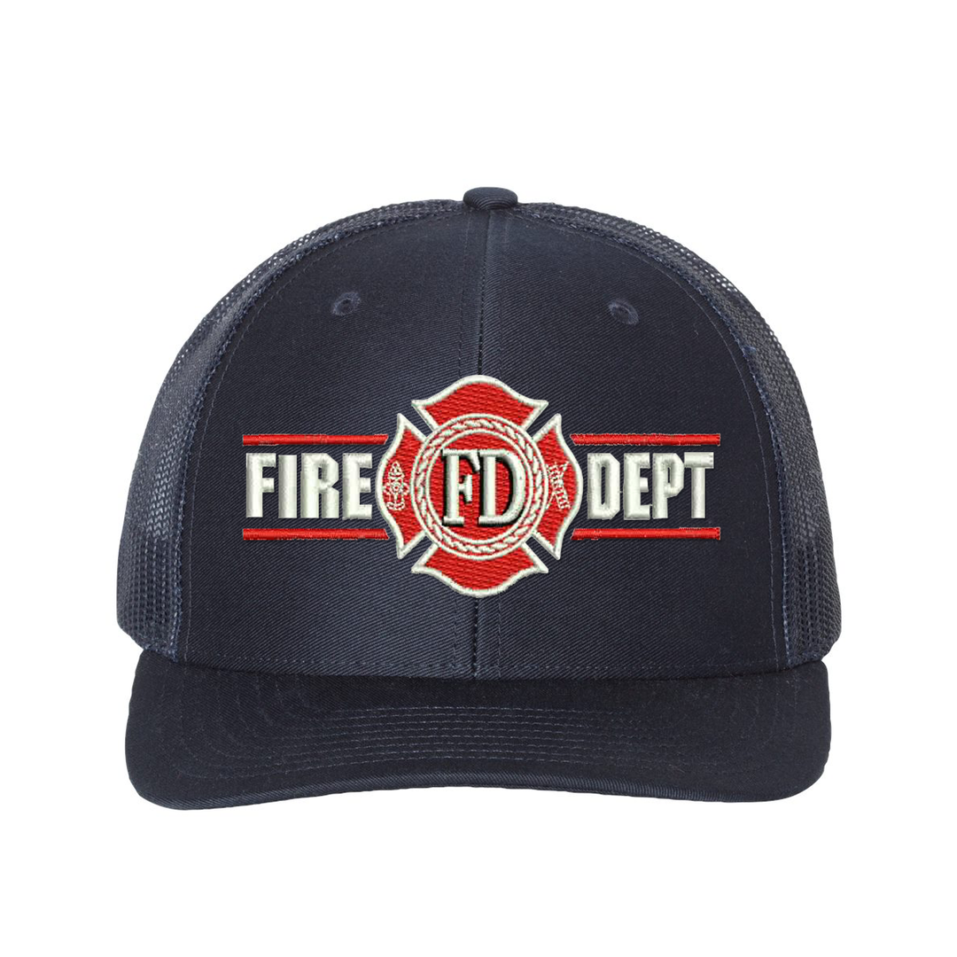 Fire Dept Maltese snapback trucker hat