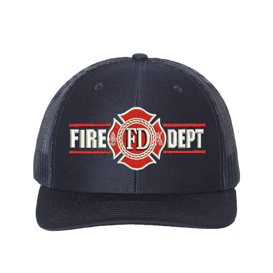 Fire Dept Maltese snapback trucker hat