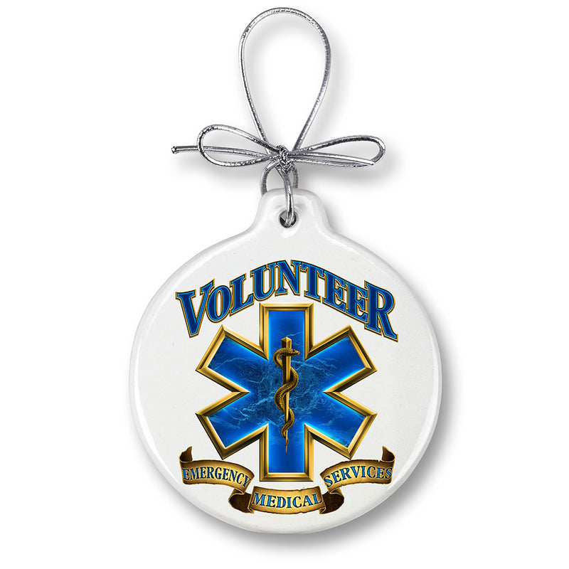 Volunteer EMS Gold Shield Ornament