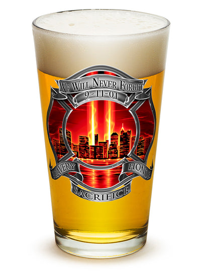 Red Tribute High Honor Firefighter Pint Glass