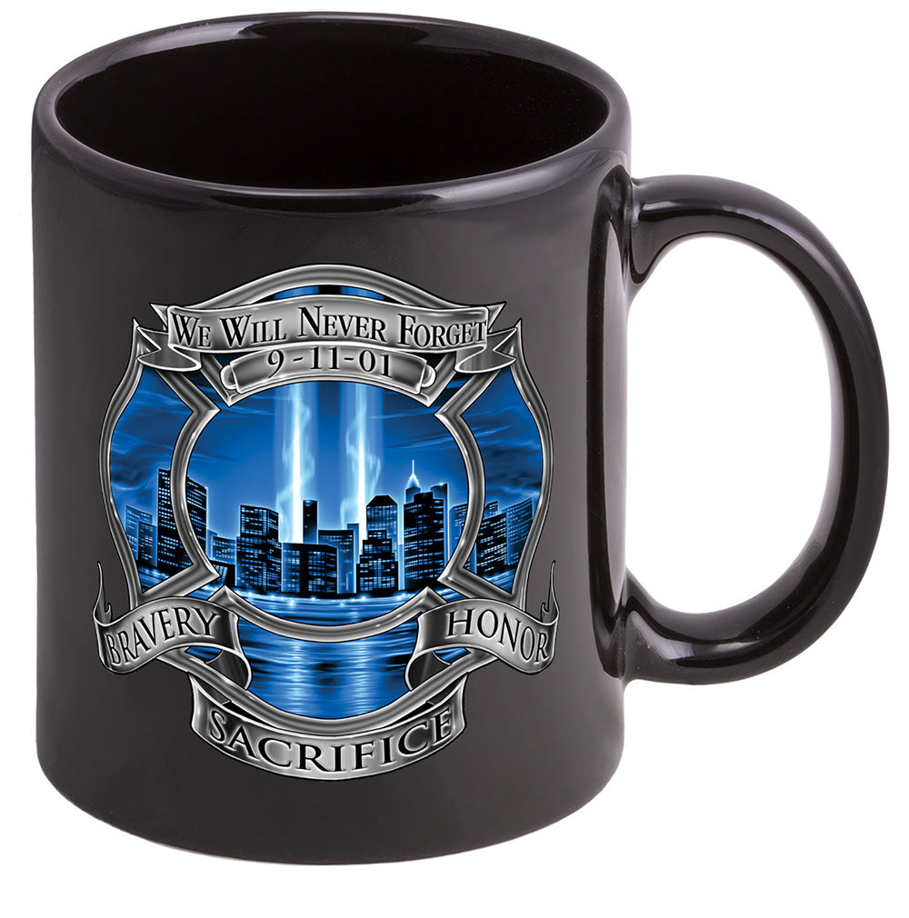 911 Firefighter Blue Skies Coffee Mugs
