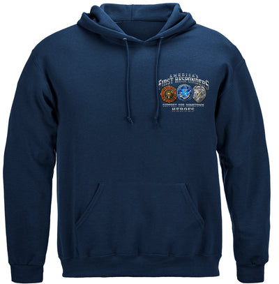 America's First Responders Hooded Sweat Shirt