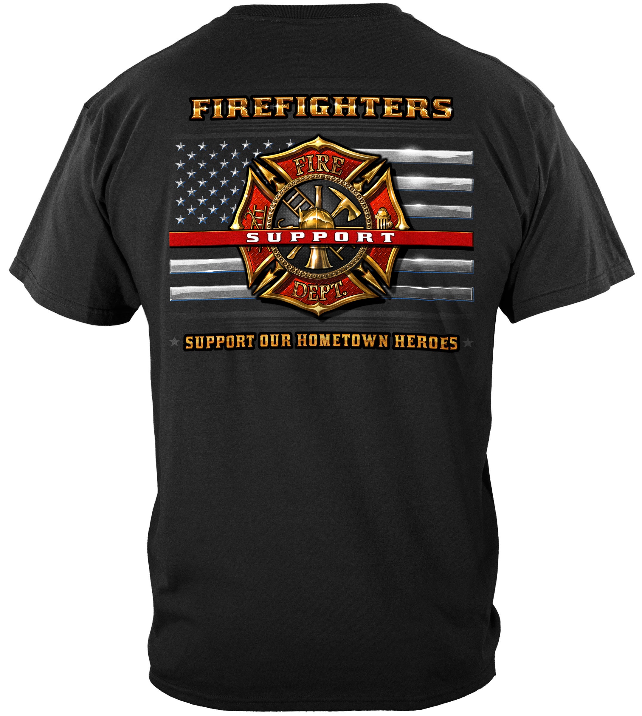 レディースファッション Volunteer Firefighter Fire Dept Logo T-Shirt Firefighter Support T-Shirt | Firefighter.com