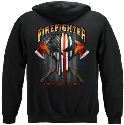 American Pride Firefighter Punisher Hooded Sweatshirt