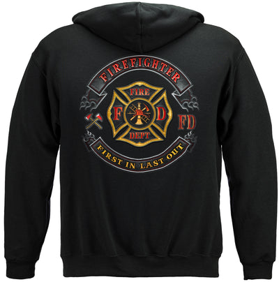 Firefighter Biker MC Hooded Sweat Shirt