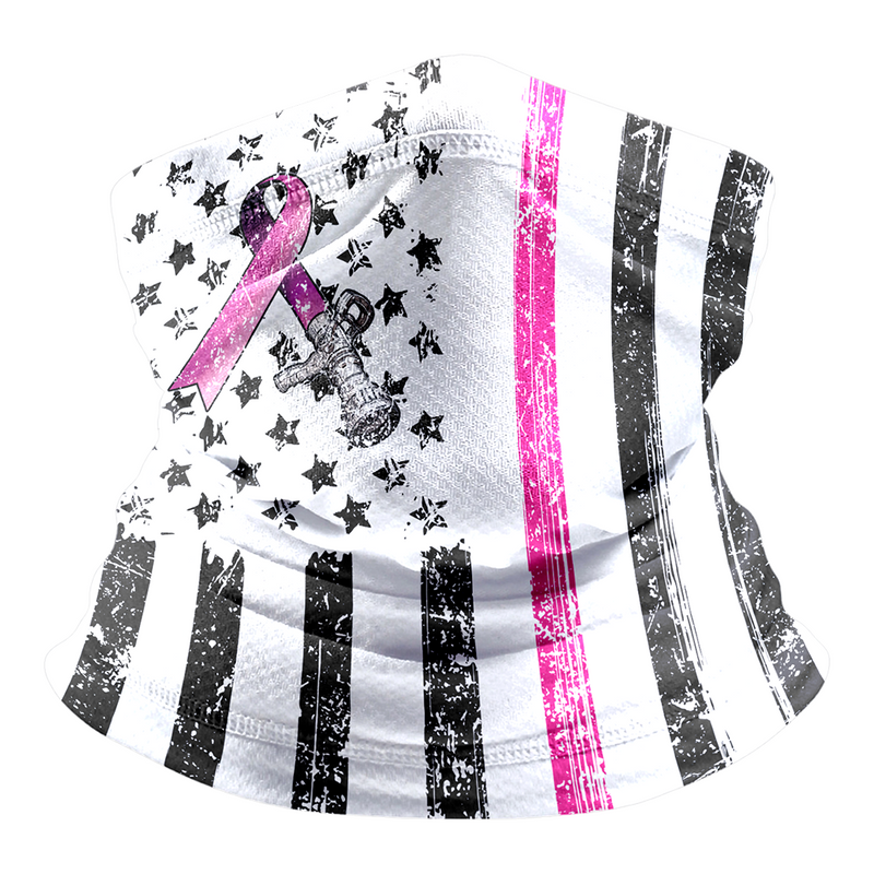 FFC 343 Breast Cancer Awareness Flag Face Gaiter