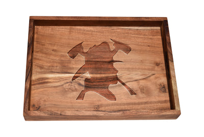 Firefighter with Crossed Axes Bar Tray